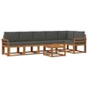 vidaXL Conjunto de Sof&aacute;s para Exterior 7 unid. Natural e Antracite