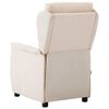 vidaXL Cadeira de massagem Creme 93.5 x 67.5 x 101.5 cm tecido