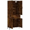 vidaXL Arm&aacute;rio alto 69,5x34x180 cm madeira processada carvalho fumado