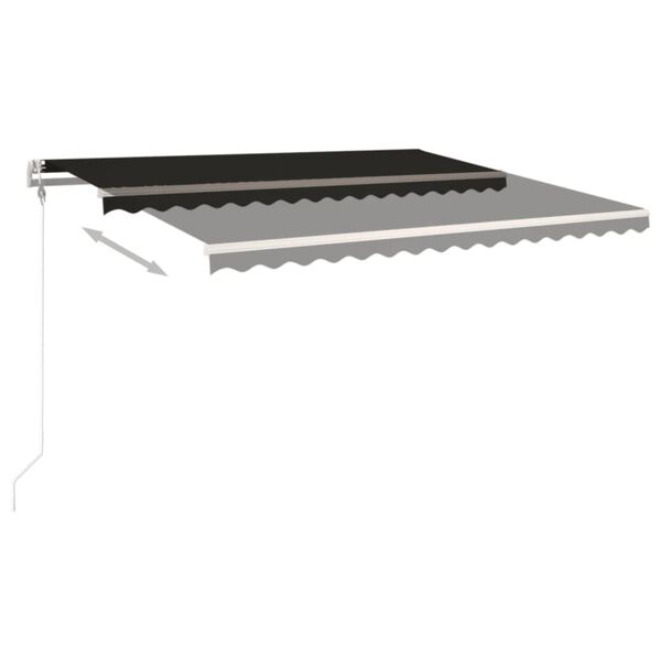vidaXL Toldo retr&aacute;til autom&aacute;tico 450x350 cm antracite