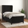vidaXL Cama com molas/colch&atilde;o 90x200 cm veludo preto