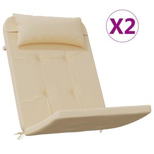 vidaXL Almofad&otilde;es p/ cadeira adirondack 2 pcs tecido oxford bege