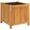 vidaXL Vaso/floreira de jardim com forro 50x50x50 cm ac&aacute;cia maci&ccedil;a
