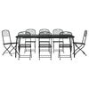 vidaXL 9 pcs conjunto de jantar para jardim rede de metal antracite