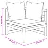 vidaXL 4 pcs conj. lounge de jardim c/ almofadões cinza-escuro acácia