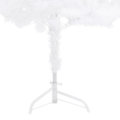 vidaXL Árvore de Natal artificial de canto 240 cm PVC branco