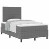 vidaXL Cama Box Manual Cinza Claro e Branco 193 x 120 x 128 cm