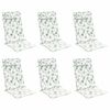 vidaXL Almofadões p/ cadeira encosto alto 6 pcs tecido oxford folhas