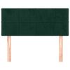 vidaXL Cabeceira de cama veludo 80x5x78/88 cm verde-escuro
