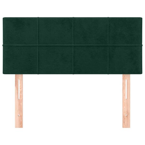 vidaXL Cabeceira de cama veludo 80x5x78/88 cm verde-escuro