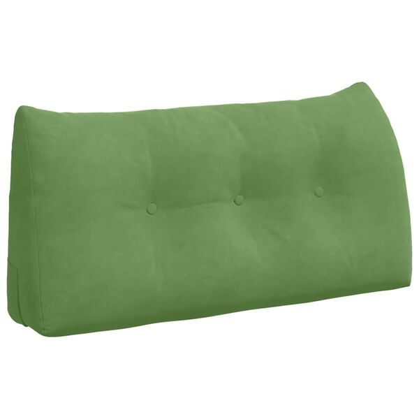 vidaXL Travesseiro para Costas Verde Claro 100 x 24 x 50 cm Veludo