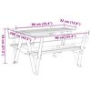vidaXL Mesa piquenique 4 crian&ccedil;as c/ orif&iacute;cio guarda-sol abeto maci&ccedil;o