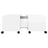 vidaXL Mesa de centro 75x75x38 cm contraplacado branco brilhante