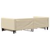 vidaXL Sofá-cama com gavetão e gavetas 100x200 cm tecido cor creme