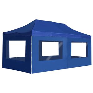 vidaXL Tenda dobr&aacute;vel profissional com paredes alum&iacute;nio 6x3m azul
