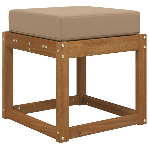 vidaXL Almofada de Assento Externa Cinzento-acastanhado 40 x 40 x 8 cm