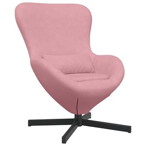 vidaXL Cadeira ovo Rosa 63 x 73 x 90 cm Veludo