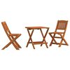 vidaXL Conjunto bistr&ocirc; infantil 3 pcs madeira de eucalipto maci&ccedil;a