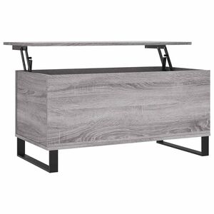 vidaXL Mesa de centro 90x44,5x45 cm derivados de madeira cinza sonoma