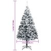 vidaXL &Aacute;rvore de Natal Artificial Branco 180 cm PVC, A&ccedil;o e Pl&aacute;stico