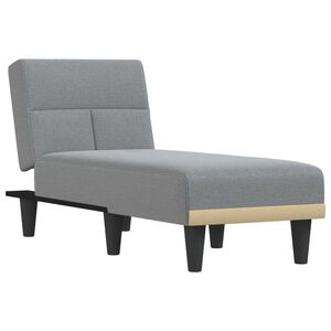 vidaXL Chaise longue tecido cinzento-claro