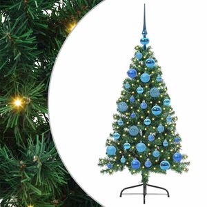 vidaXL &Aacute;rvore de Natal Artificial Pr&eacute;-iluminada Verde 120 cm PVC