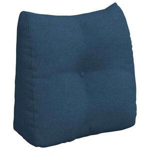 vidaXL Travesseiro para Costas Azul 45 x 24 x 50 cm tecido
