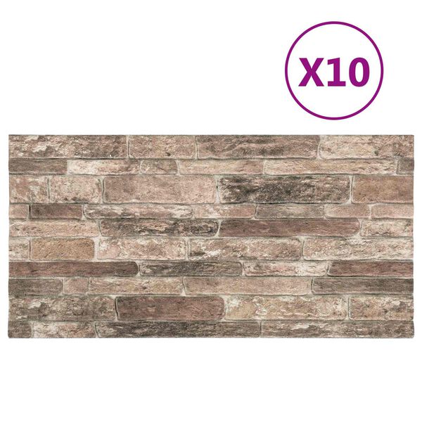 vidaXL Pain&eacute;is de parede 10 pcs Multicolor 100 x 50 cm Espuma EPS