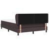 vidaXL Cama Box com colch&atilde;o Marrom Escuro 160 x 200 cm tecido