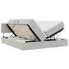vidaXL Cama de Armazenamento LED com Colch&atilde;o Cinzento-claro