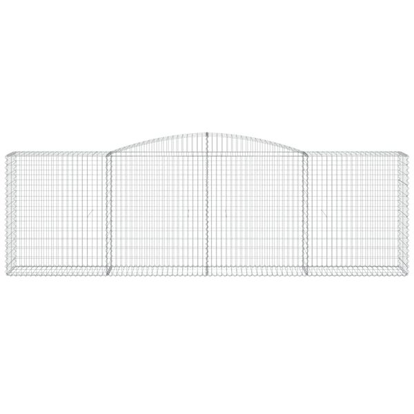 vidaXL Cestos gabião arqueados 7pcs 400x50x120/140cm ferro galvanizado