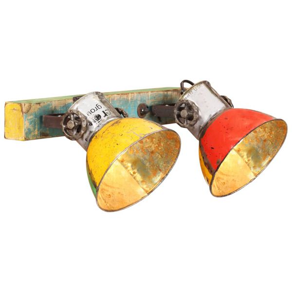 vidaXL Candeeiro de parede industrial 45x25 cm E27 multicor