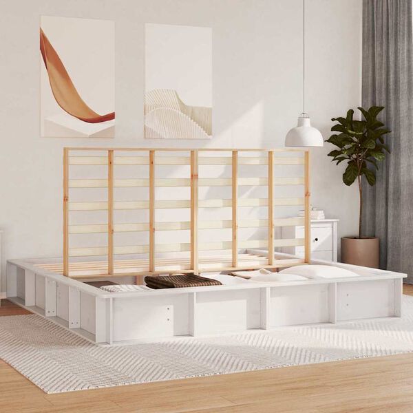 vidaXL Estrutura da Cama Branco 180 x 200 cm