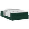 vidaXL Cama otomana com colch&atilde;o 120x190 cm veludo verde-escuro