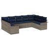 vidaXL Conjunto de Sof&aacute; de Jardim 9 unid. Cinzeto vime PE