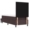 vidaXL Cama Box com colch&atilde;o Marrom Escuro 80 x 200 cm tecido