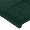 vidaXL Cabeceira cama c/ abas veludo 203x23x118/128 cm verde-escuro
