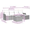 vidaXL Conjunto de Sofá de Jardim 6 pcs Cinzeto 231 x 117 x 85 cm