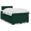 vidaXL Cama boxspring com colch&atilde;o 120x190 cm veludo verde-escuro