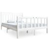 vidaXL Estrutura de cama 140x190 cm madeira maci&ccedil;a branco