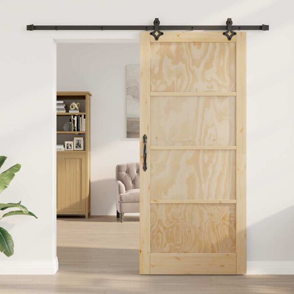 vidaXL Porta Deslizante ORKDAL Castanho 93 x 211 cm