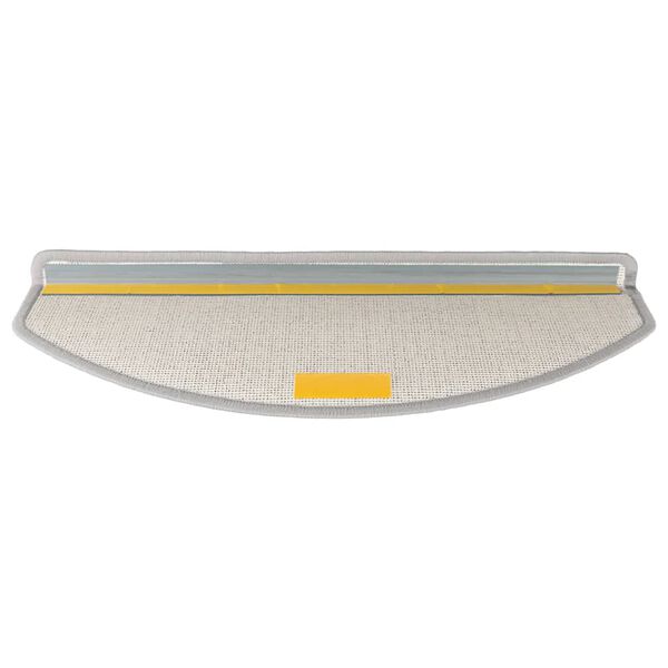 vidaXL Tapetes de escada 30 pe&ccedil;as 65x24x4 cm cinza claro semicircular grande