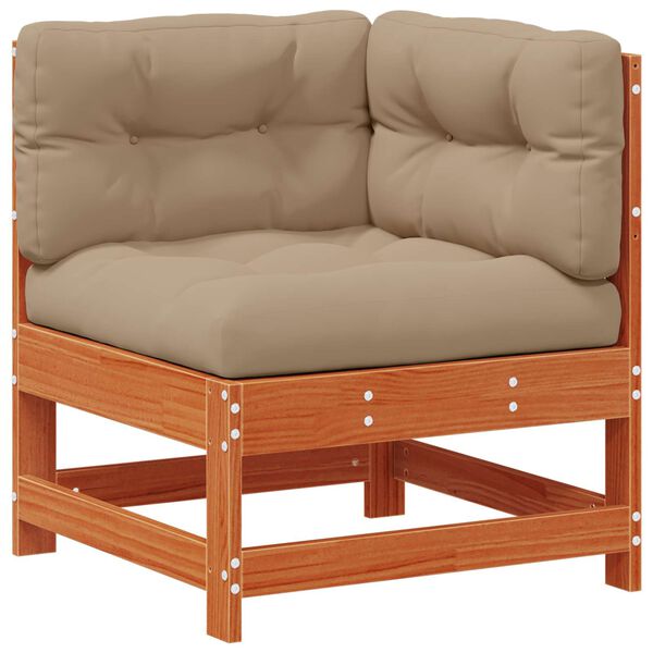 vidaXL Conjunto de Lounge de Jardim 8 pcs Castanho Encerado