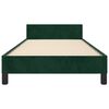 vidaXL Estrutura de cama sem colch&atilde;o 90x190 cm veludo verde-escuro