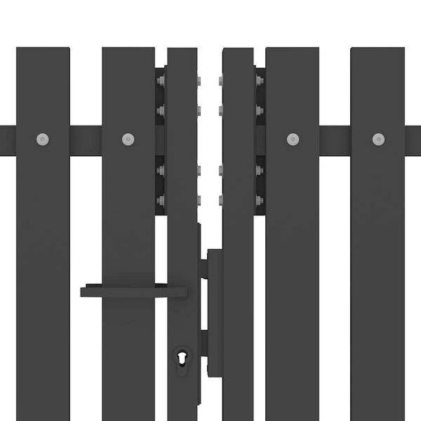 vidaXL Port&atilde;o de cerca de jardim em a&ccedil;o 400x75 cm antracite