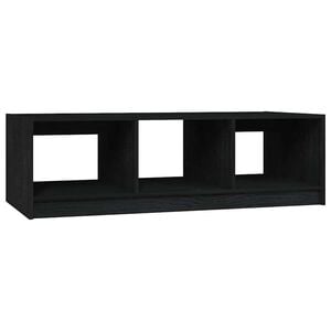 vidaXL Mesa de centro 110x50x34 cm madeira de pinho maci&ccedil;a preto