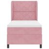 vidaXL Cama Box com colch&atilde;o com cabeceira Rosa 200 x 90 cm Poli&eacute;ster