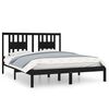vidaXL Estrutura de cama 140x200 cm madeira de pinho maci&ccedil;a preto