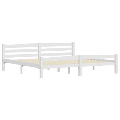 vidaXL Estrutura de cama 200x200 cm pinho maciço branco