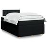 vidaXL Cama boxspring com colch&atilde;o 120x190 cm tecido preto